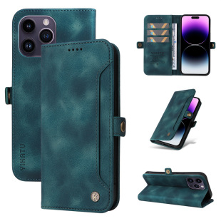 复古肤感磨砂适用苹果14Pro翻盖支架插卡手机皮套iPhone 14保护套