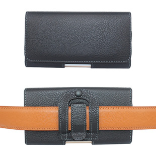 腰包4.7寸6.5寸 中老年人单层别扣裤 挂腰手机包穿皮带皮套横款 男士