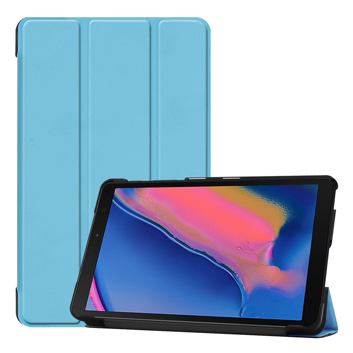 适用2019三星Tab A with S Pen皮套P205保护套8.0寸p200三折外壳