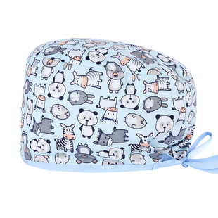 戈美恩手术帽女纯棉手术室专用帽护士小花帽口腔医生帽男透气吸汗