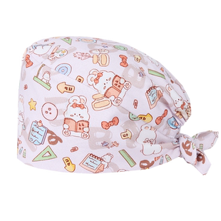 戈美恩手术帽护士纯棉女花帽厚款手术室专用帽口腔医生工作帽厚款