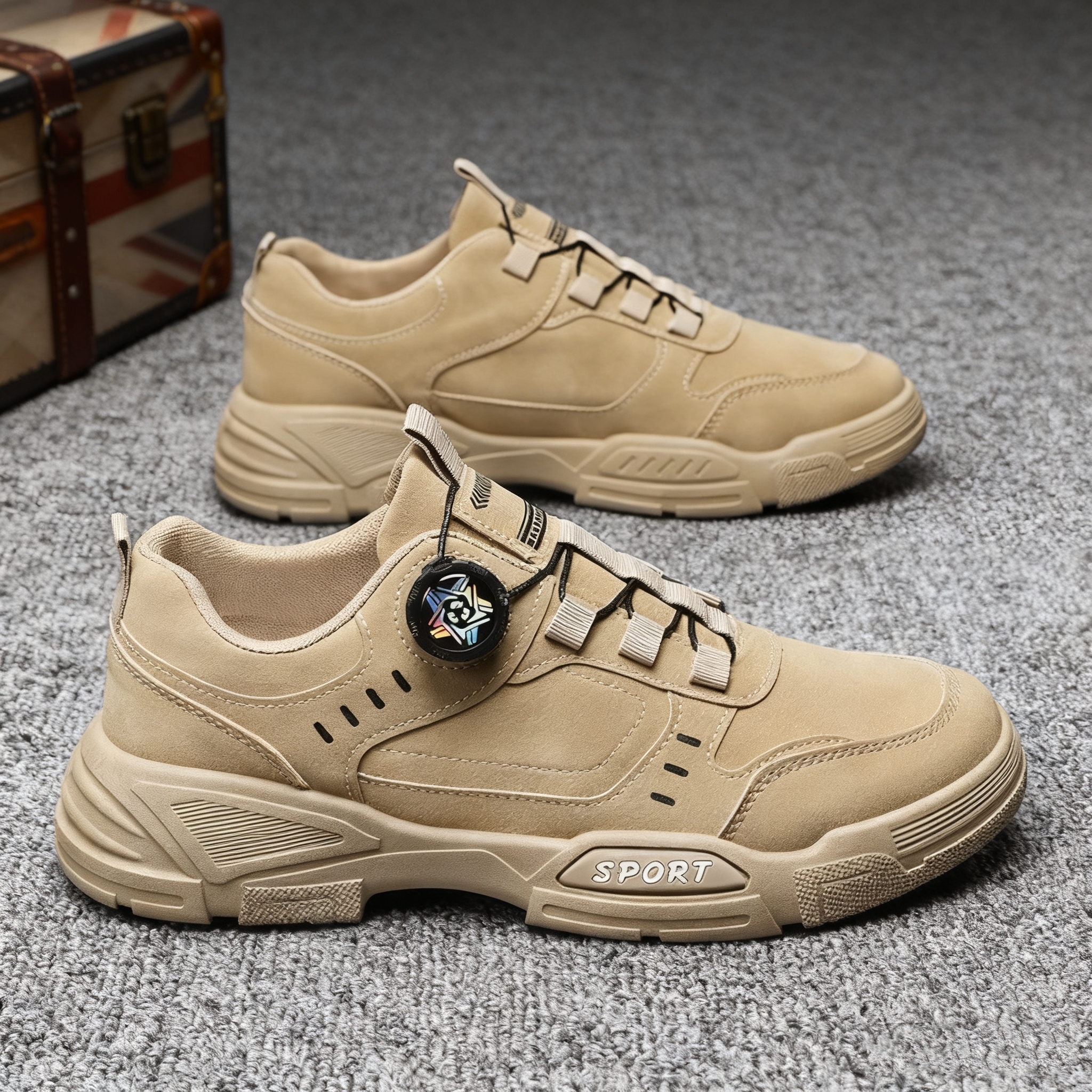 2025新款潮流百搭复古工装德训鞋