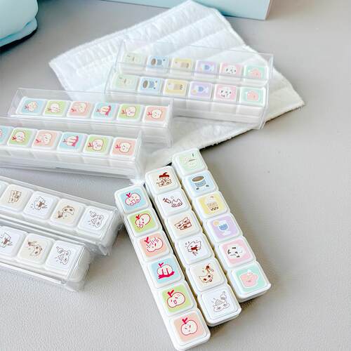 【售完不补】六联印章 可爱卡通日常便利手账心情记录光敏记录