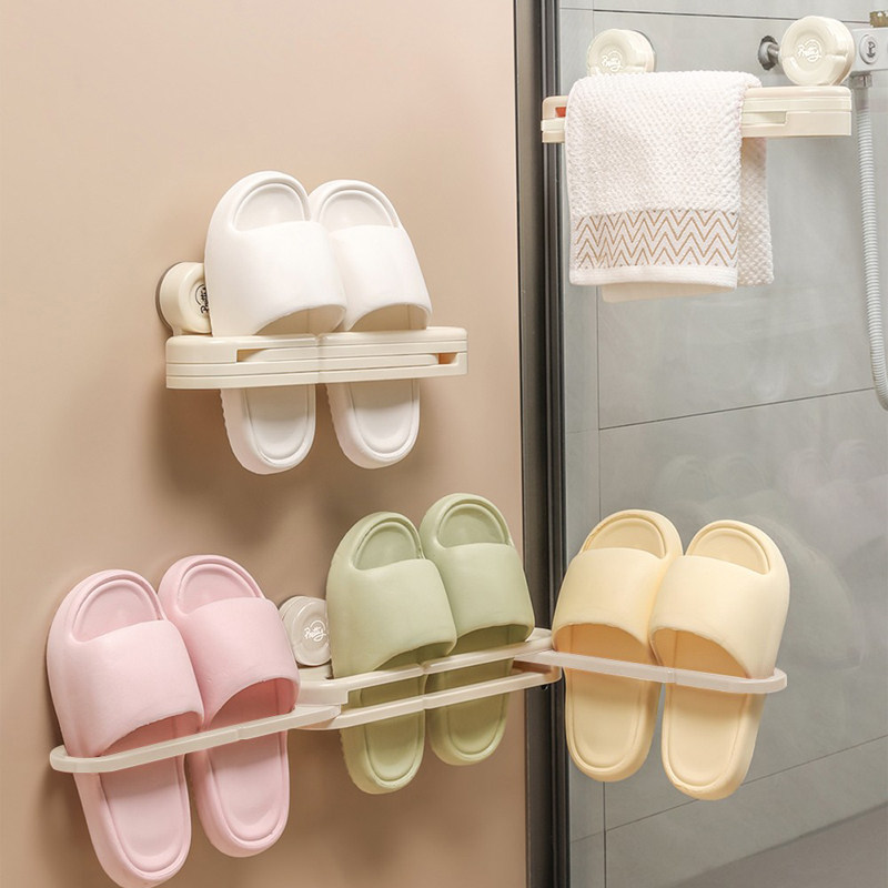 真空吸盘拖鞋架免打孔可折叠浴室鞋子收纳架子挂式伸缩置物架神器,家庭/个人清洁工具,脸盆架,淘宝优惠券,粉丝福利购,淘宝优惠卷