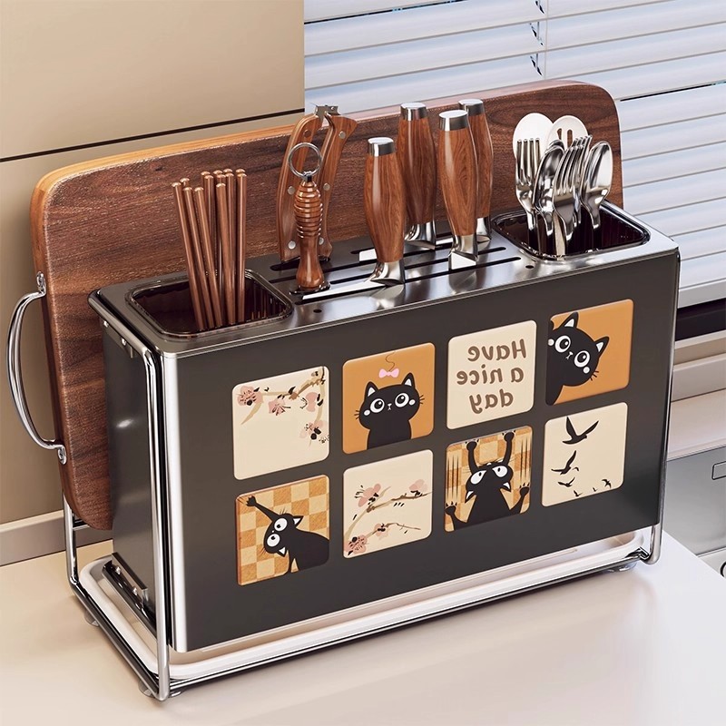 高端刀架一体款家用置物架筷子筒