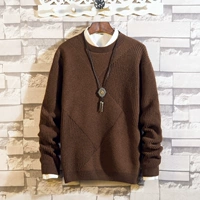 Mùa thu mới nam lỏng lẻo đầu tròn áo len cổ tròn nam Nhật Bản thương hiệu áo len thanh niên - Cardigan thuong hieu thoi trang