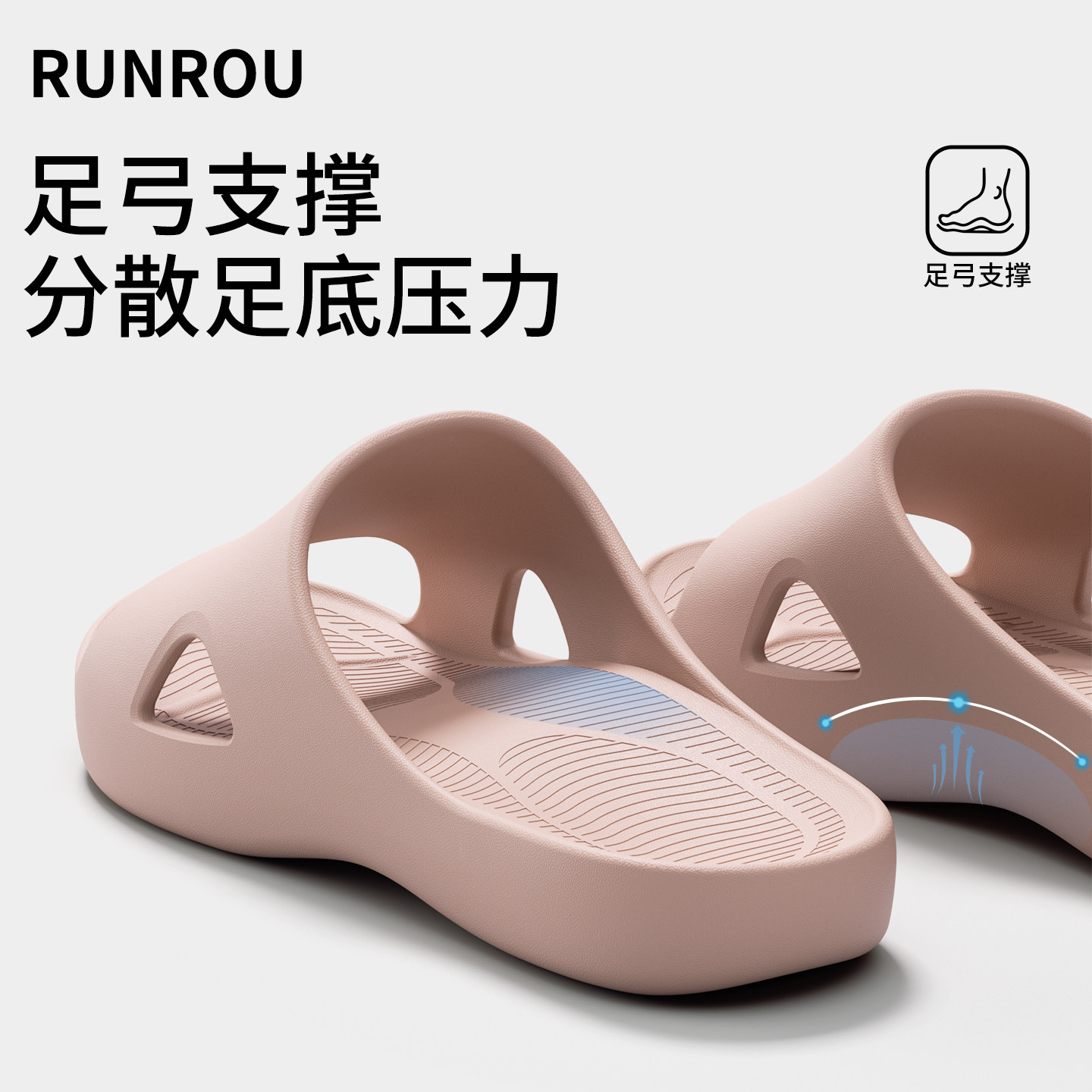 足弓支撑拖鞋女款2026新款室内家居防滑浴室洗澡扁平足eva凉拖男,居家布艺,居家凉拖/凉鞋,淘宝优惠券,粉丝福利购,淘宝优惠卷