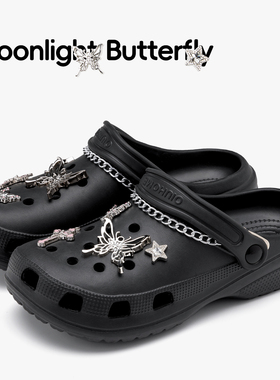 黑色洞洞鞋女款夏季外穿平底2026新款Y2K厚底eva沙滩凉拖鞋女云朵