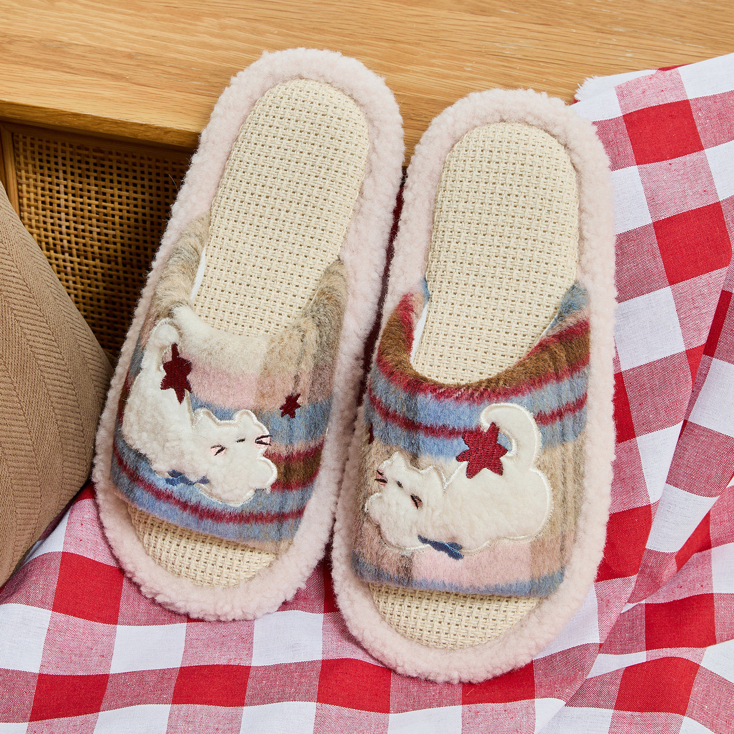 亚麻拖鞋女款2026新款可爱室内家居防滑抗菌静音四季棉麻布拖鞋男,居家布艺,居家亚麻拖鞋,淘宝优惠券,粉丝福利购,淘宝优惠卷