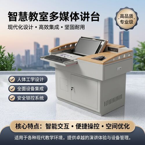 多媒体讲台钢制多功能班班