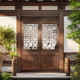 唐律中式 彷古门窗实木花格东阳木雕雕刻定制覆古餐饮餐厅茶室木门