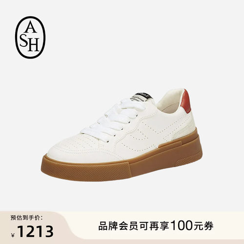 ASH运动休闲中跟圆头板鞋