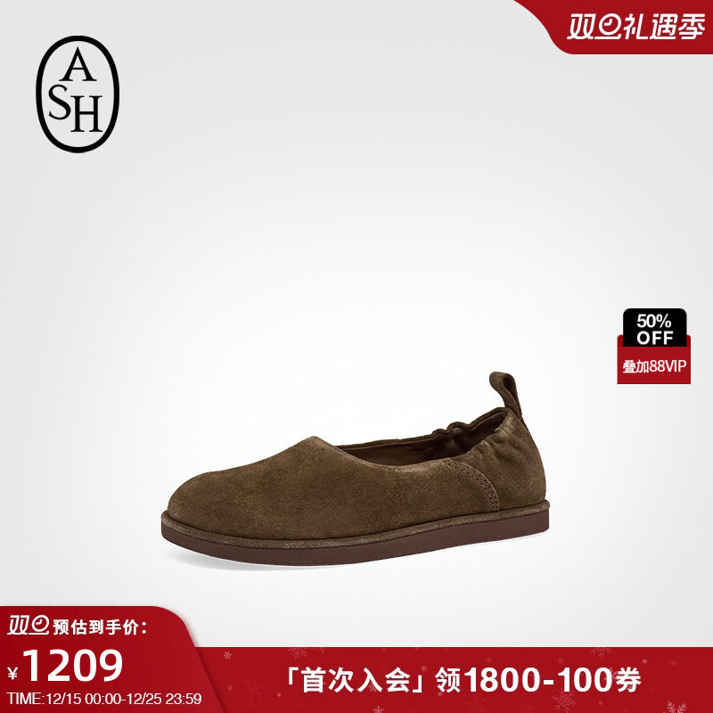 ASH女鞋2025秋季新款 OPERA一脚蹬时尚休闲女圆头平底浅口单鞋