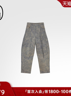 ASH女装秋冬款CHARIOT 100%牛皮革休闲萝卜裤长裤