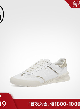ASH女鞋2025秋季款PODIUM休闲运动小白鞋真皮轻便银色德训单鞋