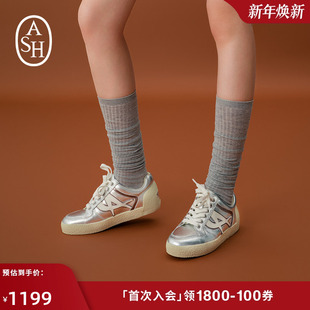 舒适百搭平底板鞋 ASH女鞋 NORENE真皮运动休闲鞋 新款 2025秋季