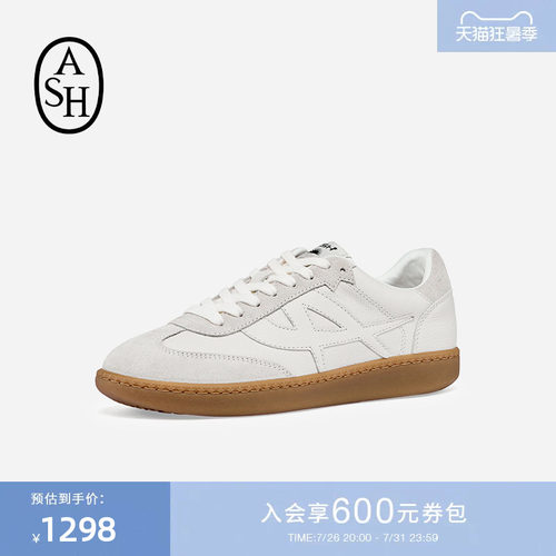 ASH女鞋26夏季新款SUNSET真皮低帮休闲运动风德训鞋女圆头板鞋