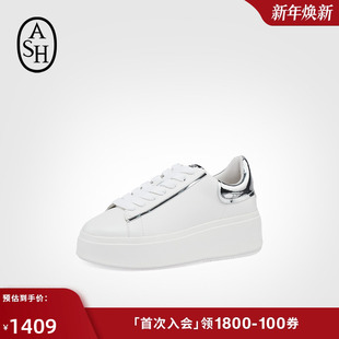 2025秋季 厚底增高休闲板鞋 款 BIS真皮极简小白鞋 百搭 MOBY ASH女鞋