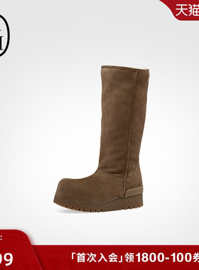 ASH女靴2025秋冬新款QUEBEC时尚高筒雪地靴女圆头厚底增高长靴