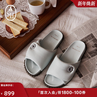ASH 拖鞋 2025夏TERRA羊皮时装 女平底一字拖 NESPRESSO联名款