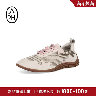 女圆头薄底深口单鞋 MIURA羊绒运动低帮德训鞋 2026春夏新款 ASH女鞋