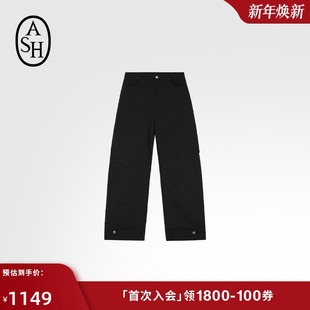 子 女梭织机能长裤 ASH女装 SLACK休闲百搭垂感阔腿裤