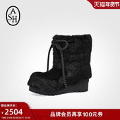 ASH女靴2025秋冬QUEITIN时尚 休闲雪地靴女圆头厚底保暖短靴