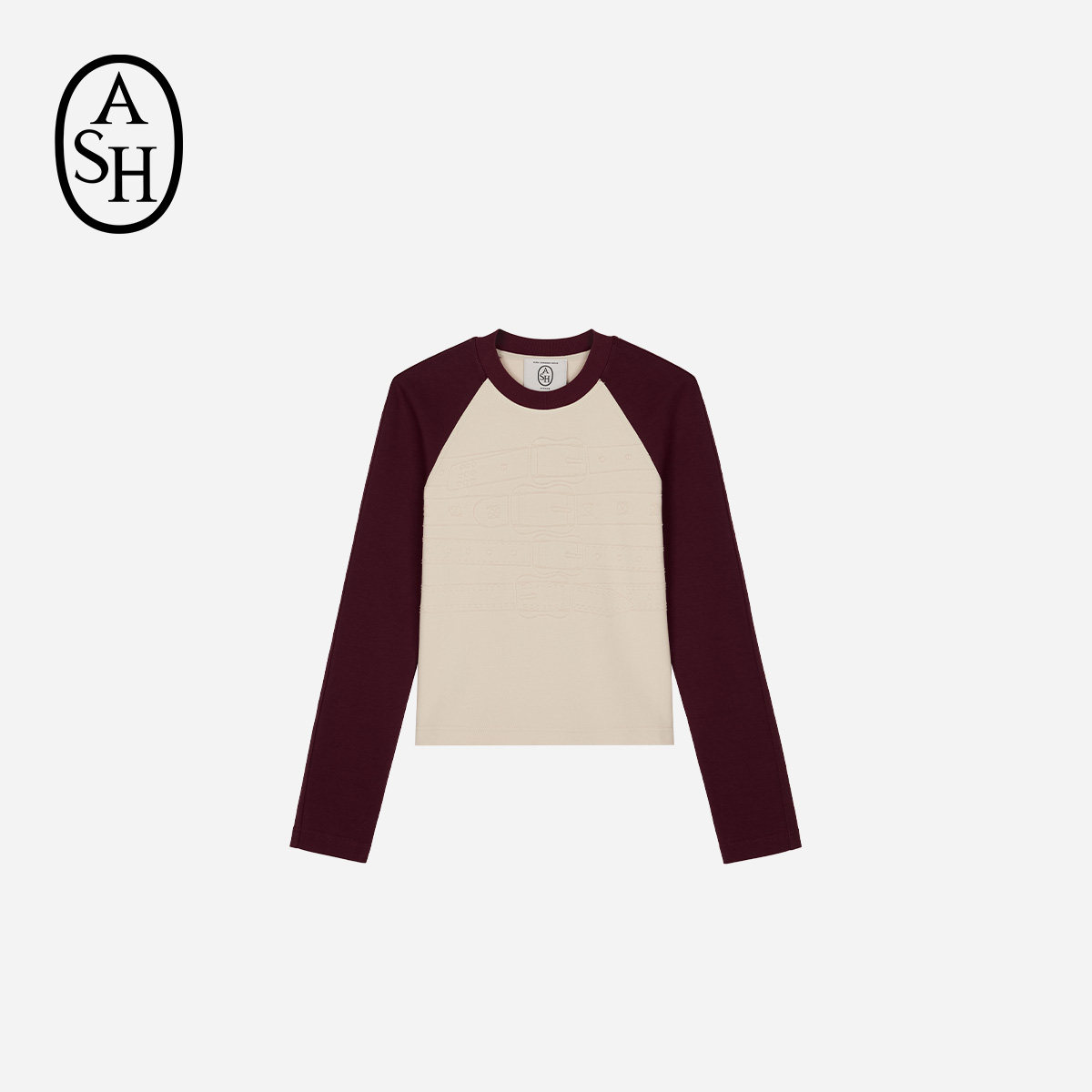 ASH女装春季EPSON(TEE)拼色女宽松针织长袖T恤图片