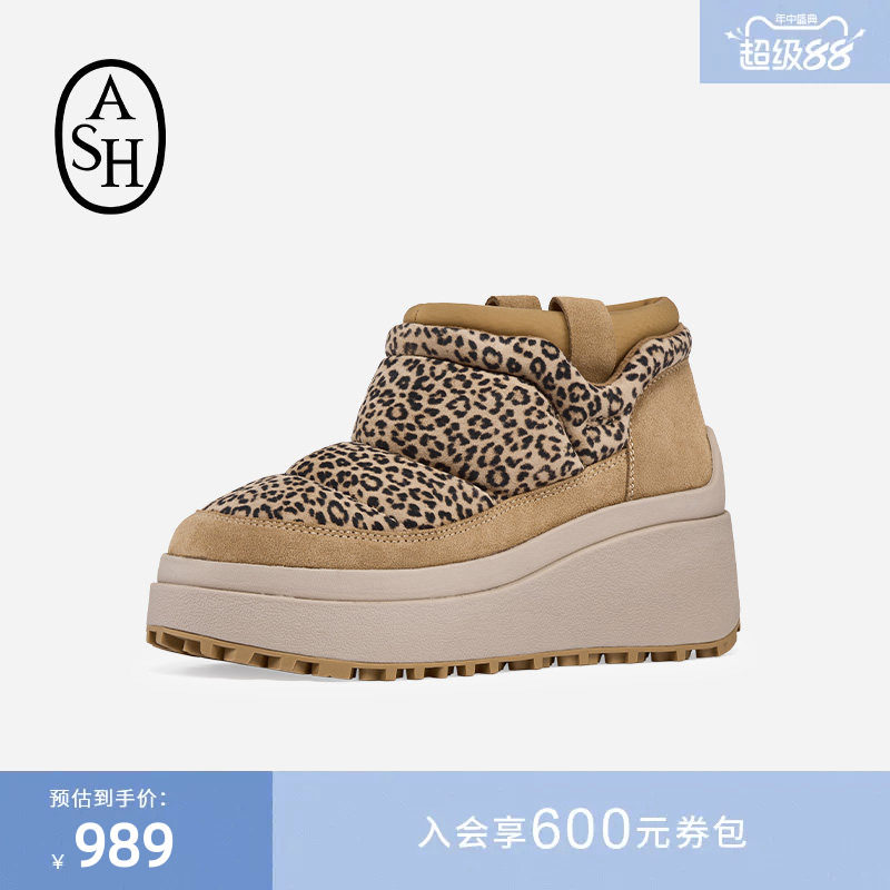 ASH女靴秋冬ONYX休闲时尚雪地靴女圆头厚底增高短靴