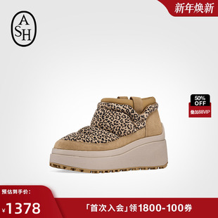 ASH女靴2025秋冬新款 雪地靴女圆头厚底增高短靴 ONYX休闲时尚