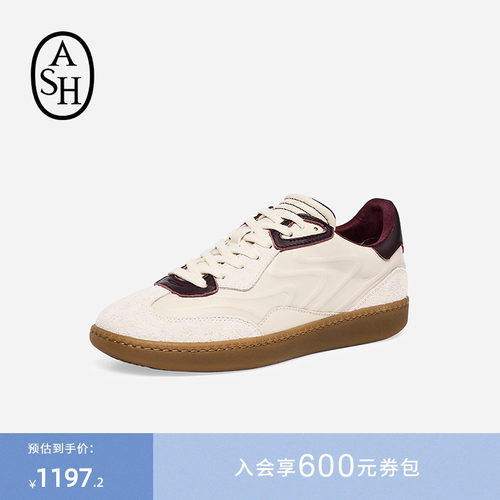 ASH女鞋春季SHAKE真皮德训鞋女厚底百搭舒适系带休闲鞋潮