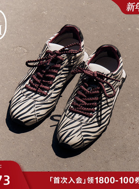 ASH女鞋2025秋季新款KILL BILL真皮休闲鞋薄底豹纹德训鞋平底板鞋