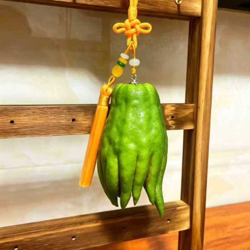新鲜佛手柑果迷你果闻香佛手车载观赏小挂件现摘坠果diy招财纳福