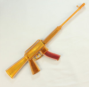 制作DIY金属铝线儿童玩具98K手工艺品礼品铁丝模型枪创意M416编织