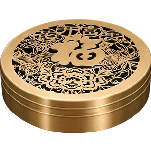 蚊香盒铜香炉家用特大号盘香炉熏香炉香薰炉沉香檀香炉蚊香炉带盖