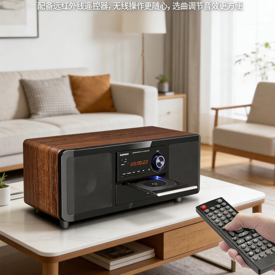 PA350桌面台式一体CD组合音响DVD蓝牙卧室收音机音箱K歌音箱家用