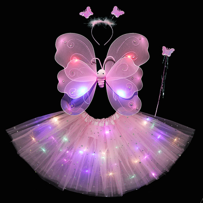 同炫蝴蝶仙女裙发光五星裙
