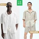 衬衫 柜399 1618306 男装 宽松口袋饰亚麻休闲短袖 2025夏季 新品