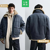 冬季 新品 男装 柜799 羊羔毛宽松水洗双面棉服夹克外套3833900 401