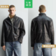 型皮革立领夹克皮衣外套5388750 柜999 休闲宽松版 男装 800 ZA新品
