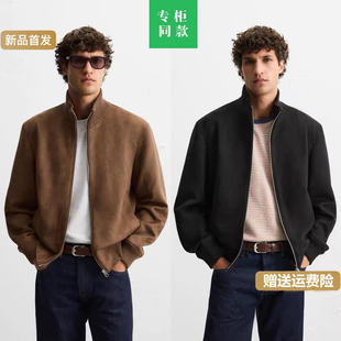 新品 男装 反绒皮效果修身 柜429 6318405 秋季 直筒夹克外套 778