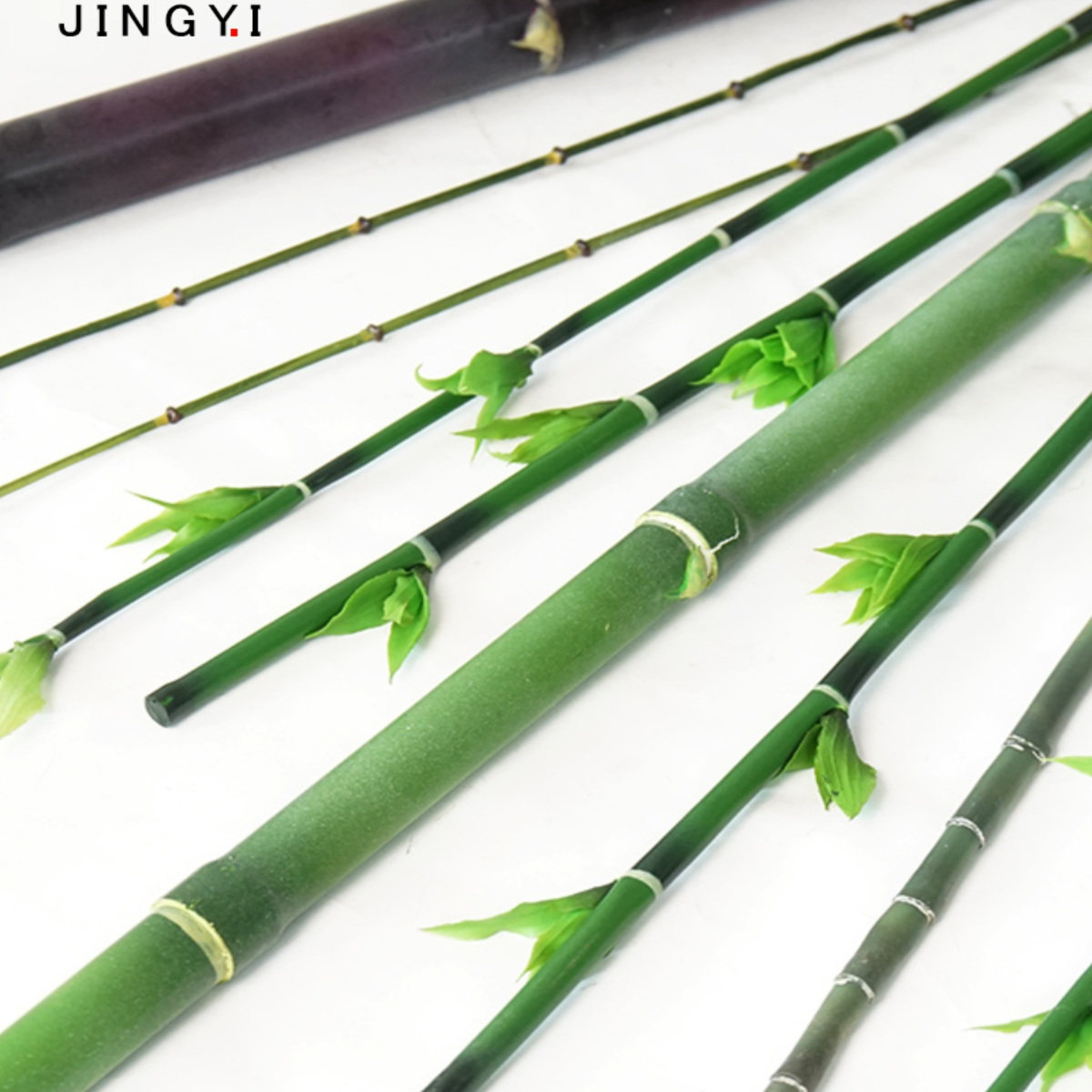 仿真竹节竹杆造型藤枝干水生植物可弯曲发财竹插花材料蒲棒装饰品