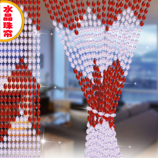 门帘珠子水晶珠帘新款串珠防蚊蝇门帘串珠高端水晶帘子客厅隔断帘