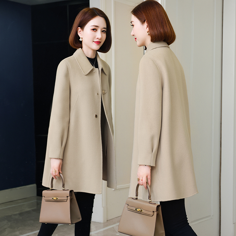卡若维娅双面羊毛大衣女气质韩版