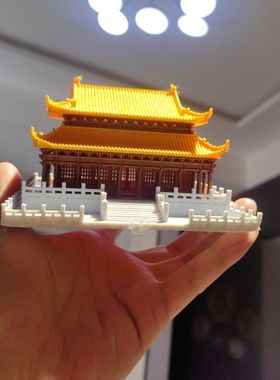3d打印制微缩古建筑国风太和殿故宫鱼缸微景观水族造景装饰摆件