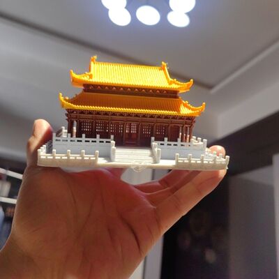 3d打印制微缩古建筑国风太和殿故宫鱼缸微景观水族造景装饰摆件