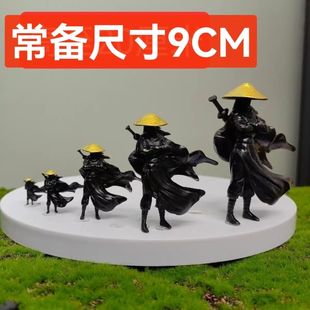 寒江孤影江湖故人古风武侠剑客刀客侠客小摆件微景观微缩小人物