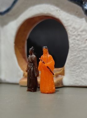 微缩复古国风古人物神雕侠侣摆件造景装饰奇石盆景假山紫霞仙子