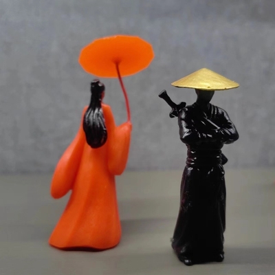 寒江孤影江湖故人古风武侠剑客刀客侠客小摆件微景观微缩小美女