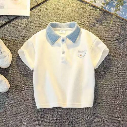 男童夏季polo衫儿童短袖t恤男女童薄款上衣宝宝夏装男孩夏天衣服